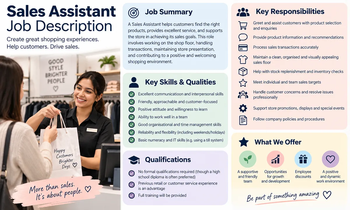 Sales Assistant Job Description