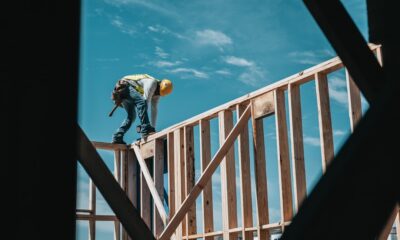 Construction worker on a UK building site