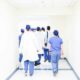 Healthcare professionals working together in a hospital
