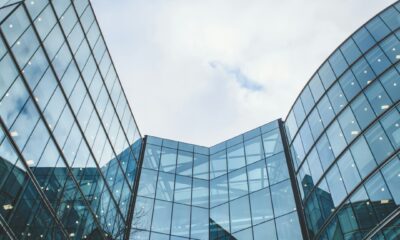 Modern commercial buildings representing a career in property and real estate