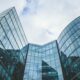 Modern commercial buildings representing a career in property and real estate