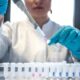 Pharmaceutical scientist working with samples in a laboratory