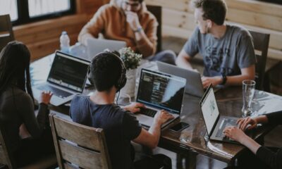 Technology team planning a digital solution in an office